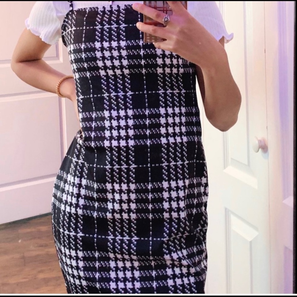 Plaid Cami Mini Bodycon Dress